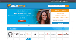 Desktop Screenshot of getanycoupons.com