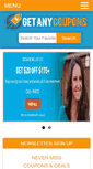 Mobile Screenshot of getanycoupons.com